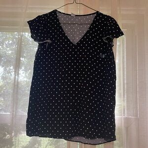 Short sleeve polka dot shirt